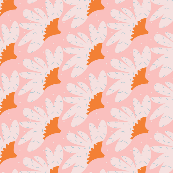 Floral Burst in Pastel Pink