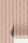 Floral Stripe Wallpaper in Pink X Inés Sterlicchio