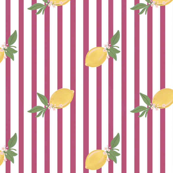 Zesty Stripe Wallpaper in Pink X Kate Clay