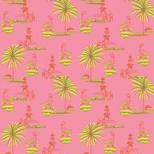  Bali Rice Fields Wallpaper in Pink by Jenna Hang