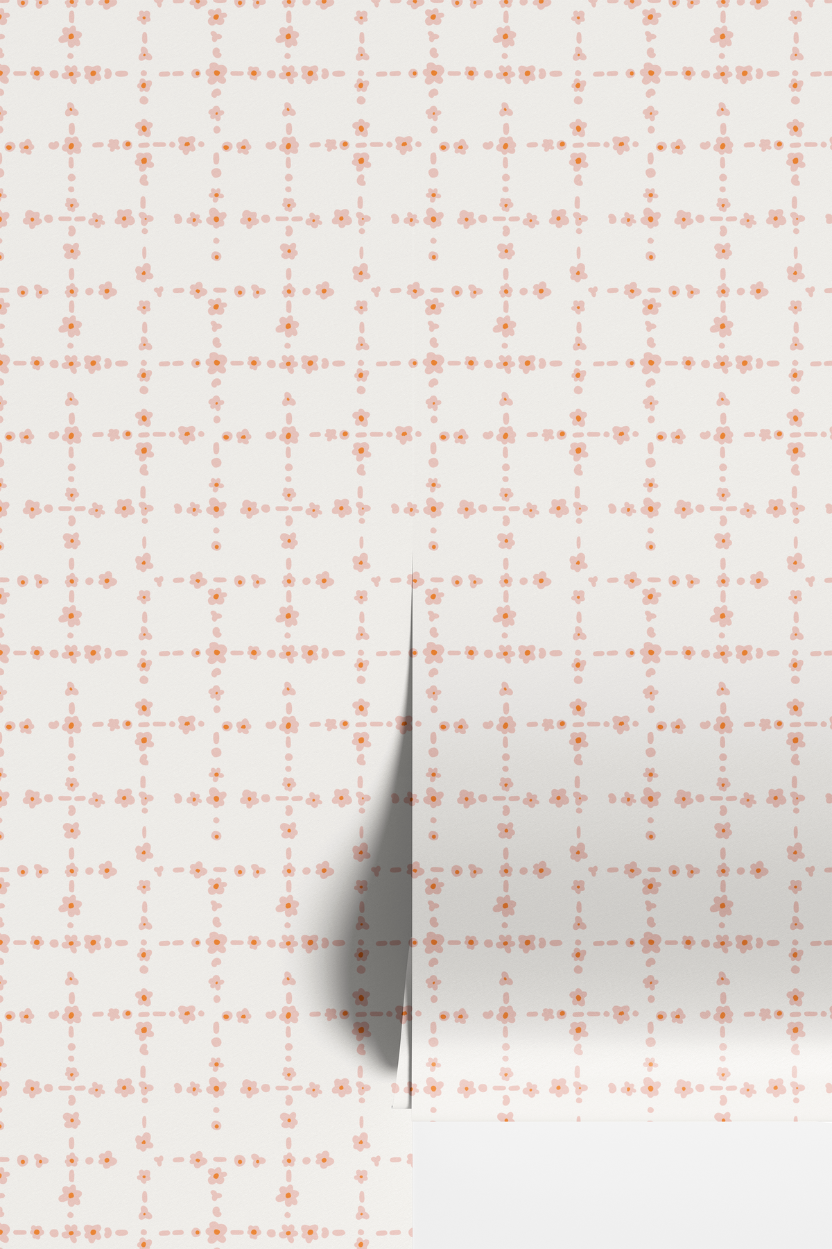 Abstract Ditsy Flower - White