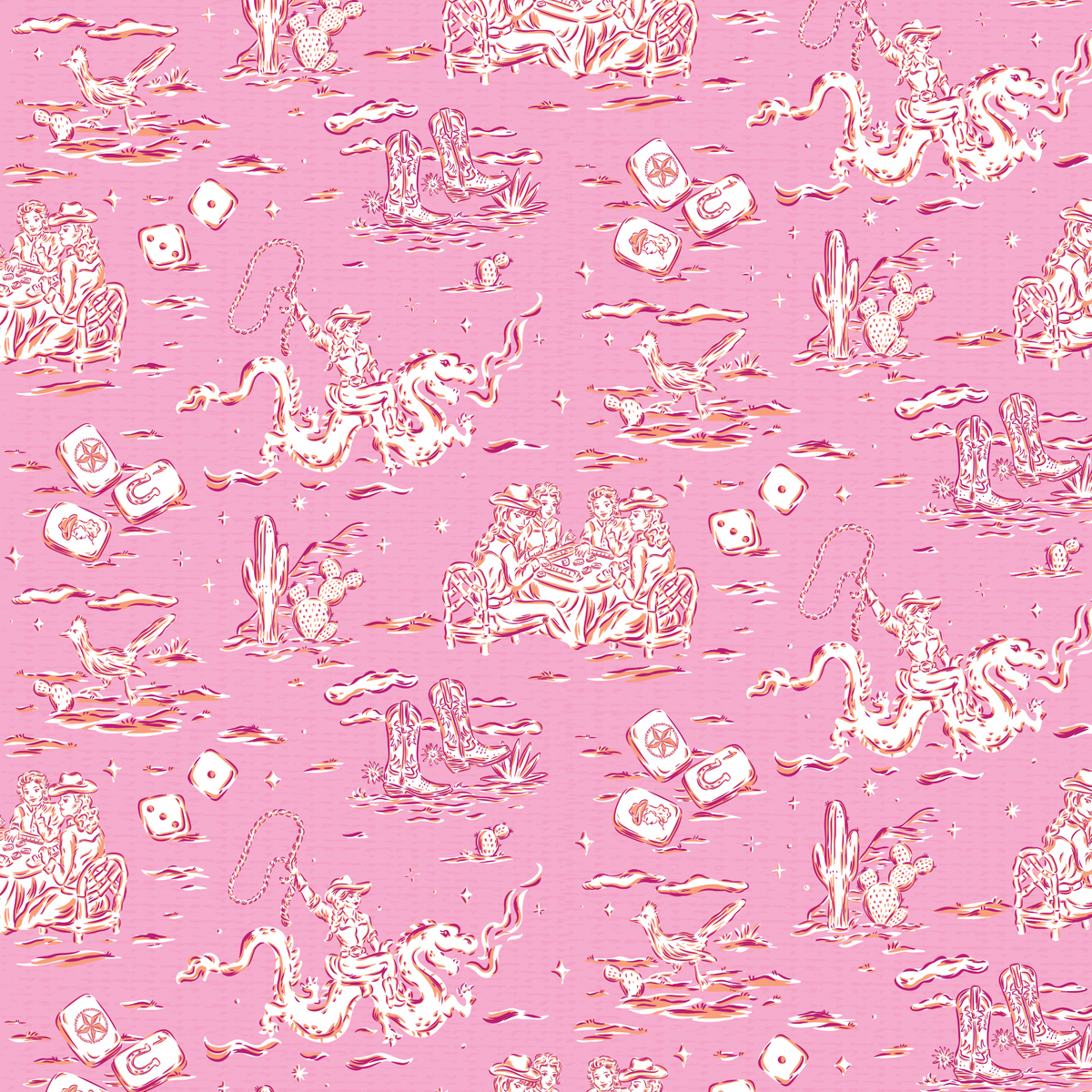 Mahjong Round Up - Pink