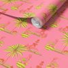 Bali Rice Fields Wallpaper in Pink by Jenna Hang