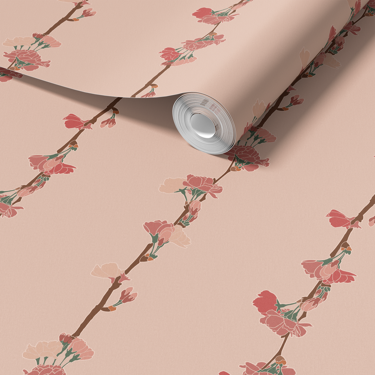 Floral Stripe - Pink