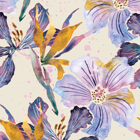 San Diego Watercolor Tropical Flowers X Valerie Englehart