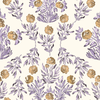 Darling Hydrangeas Wallpaper in Violet by Sabina Maria