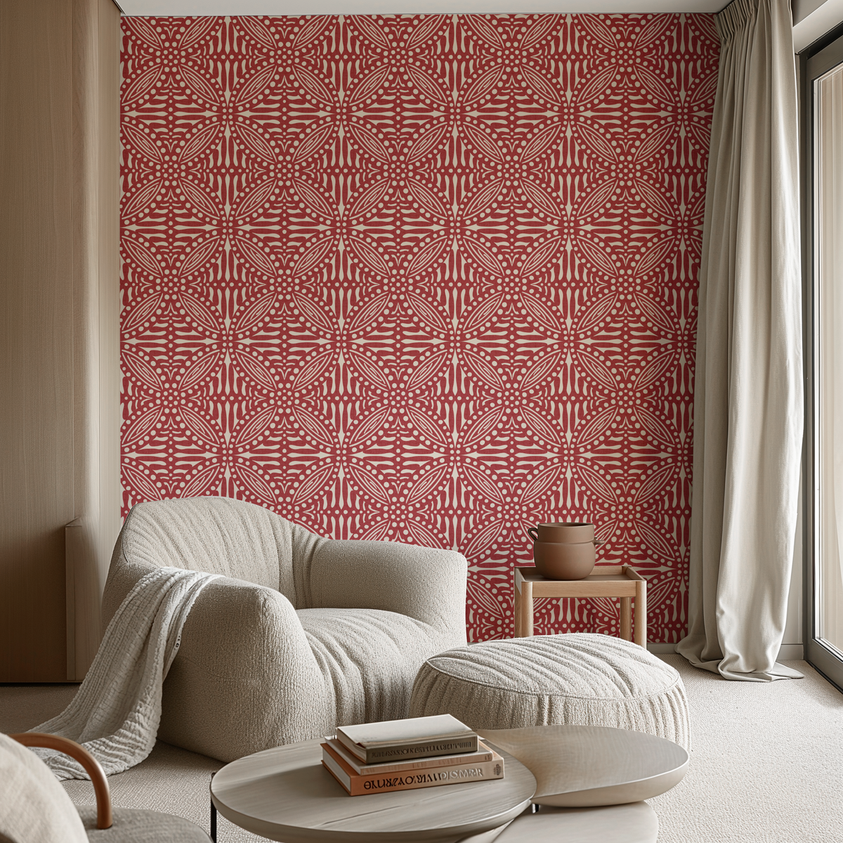 Tribal Block Print - Red