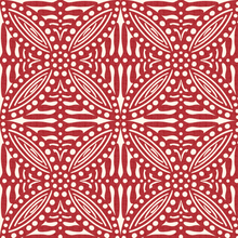  Tribal Block Print in Red