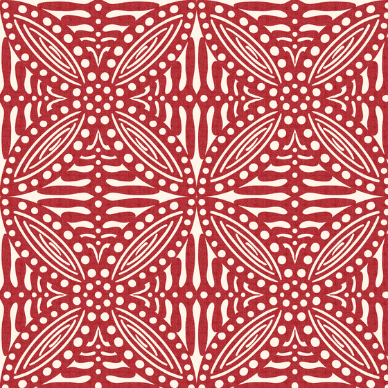 Tribal Block Print in Red