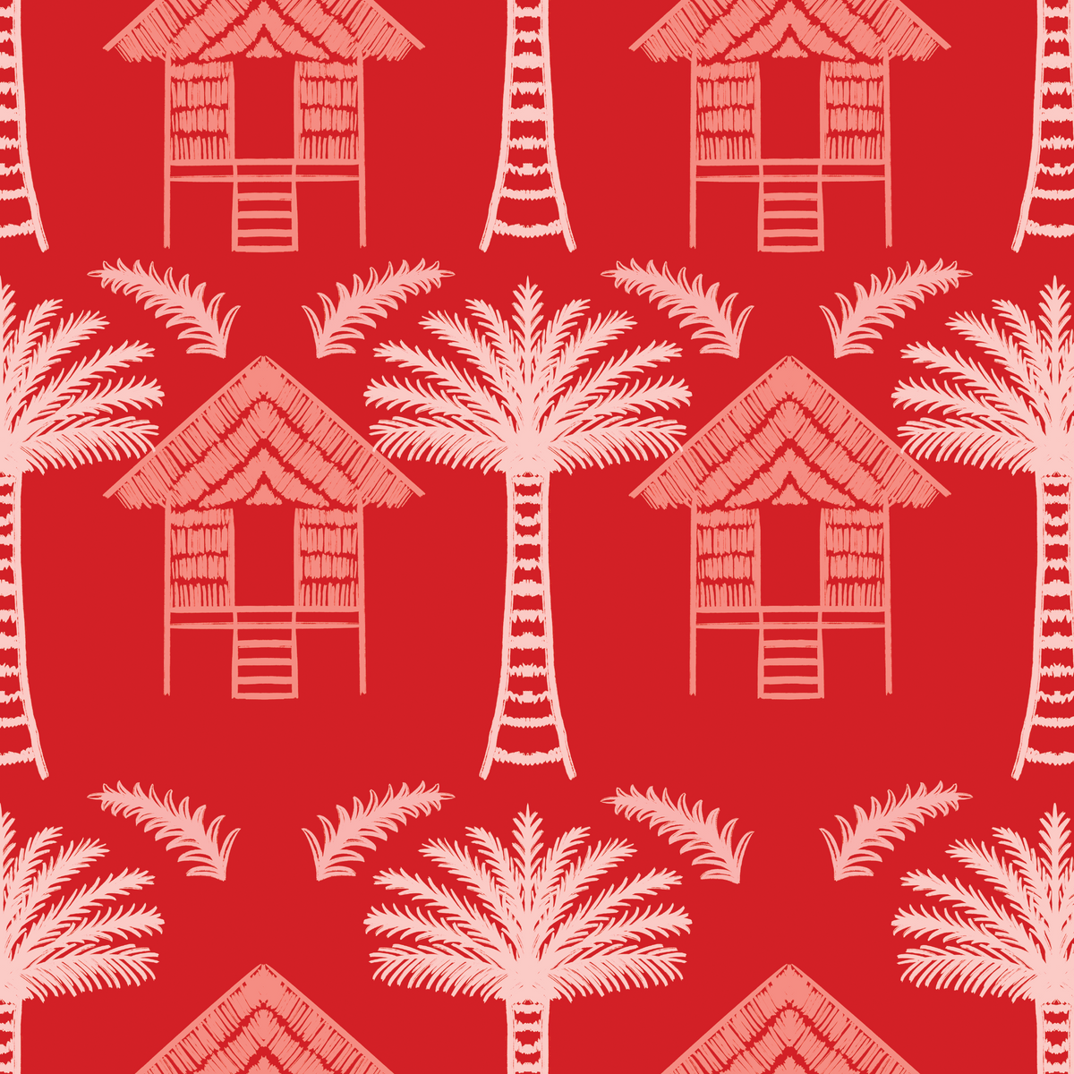 Tropical Huts - Red