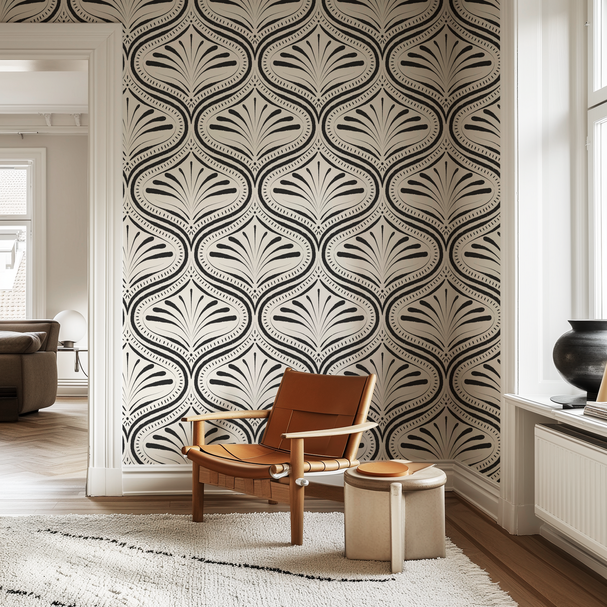 Refined Abstract Ogee - Black