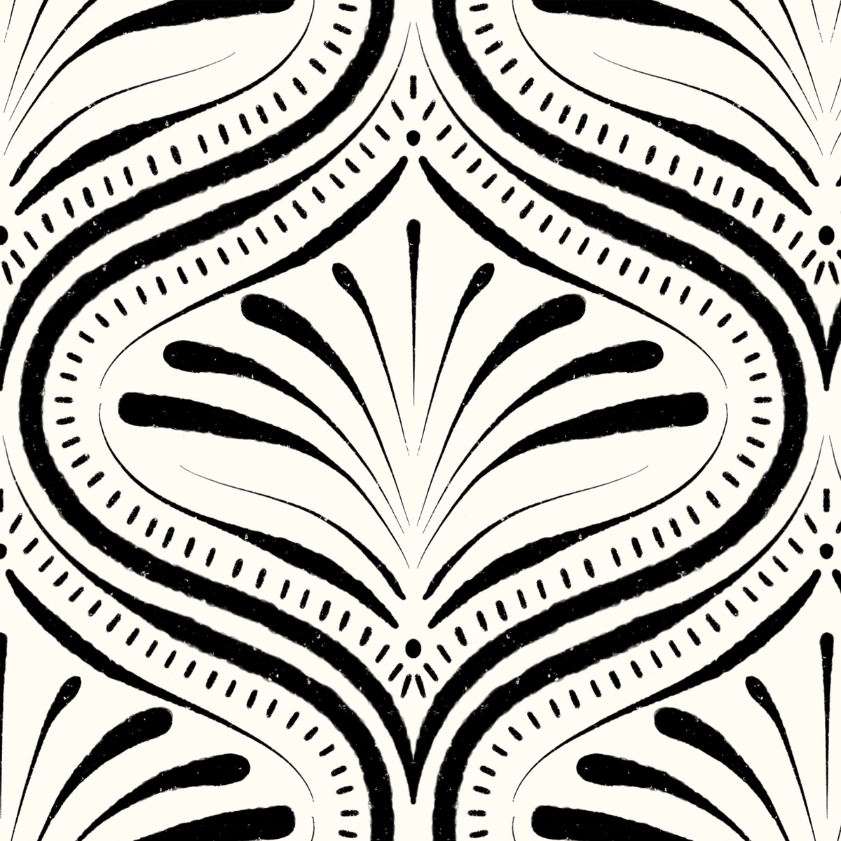 Refined Abstract Ogee - Black