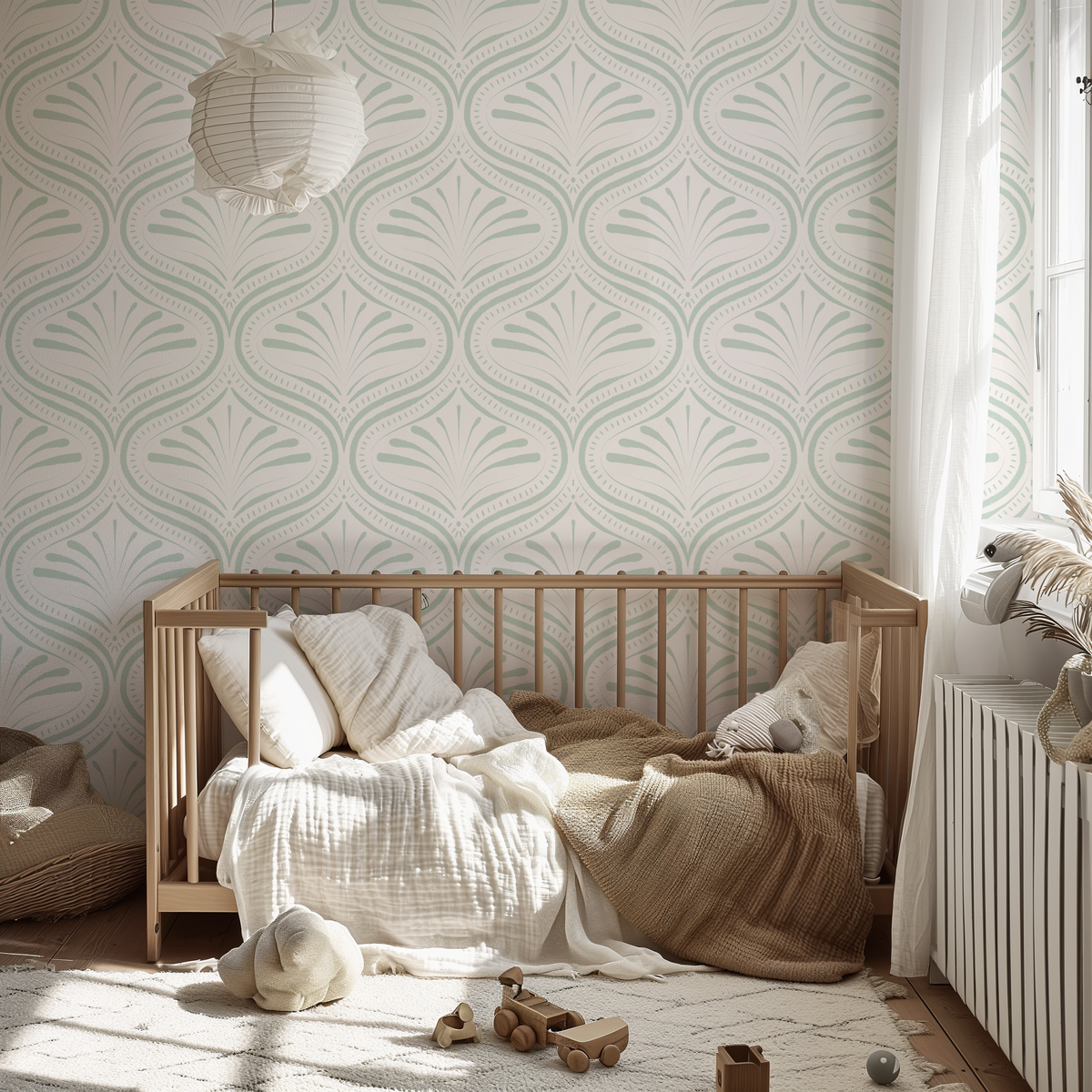 Refined Abstract Ogee - Light Green