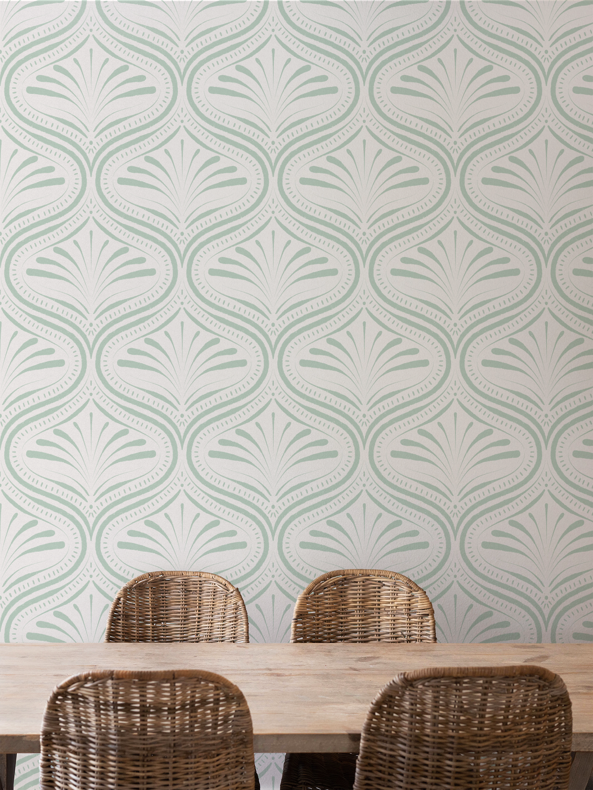 Refined Abstract Ogee - Light Green