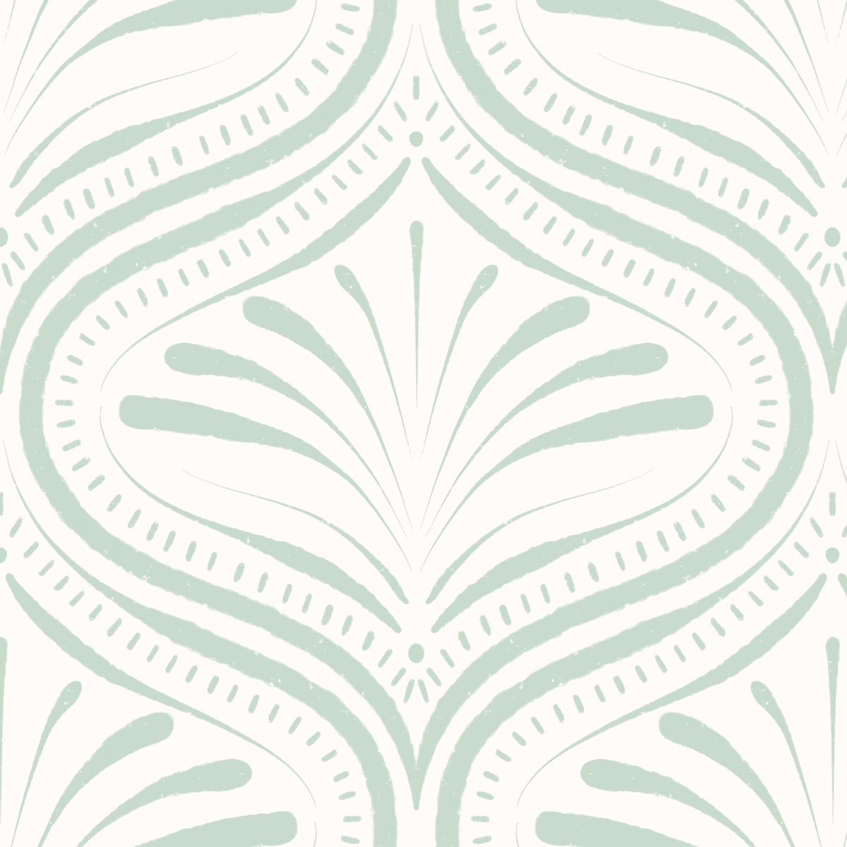 Refined Abstract Ogee - Light Green