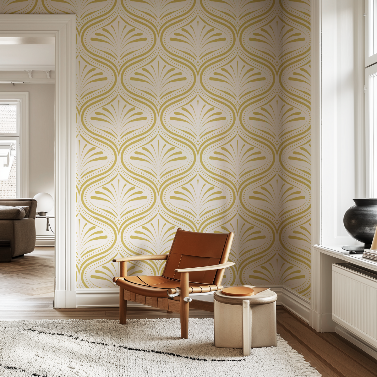 Refined Abstract Ogee - Yellow