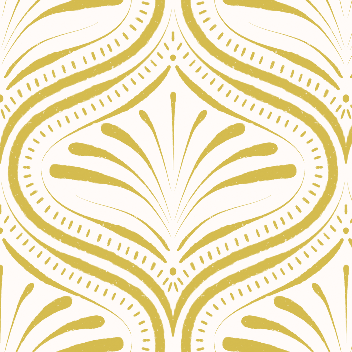 Refined Abstract Ogee - Yellow