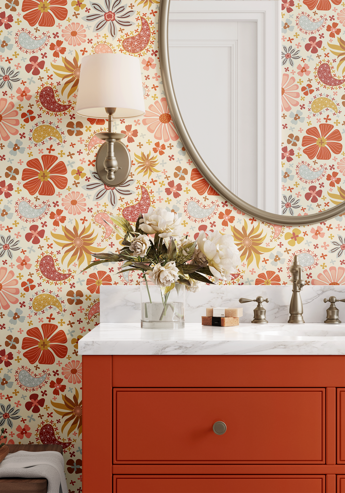 Retro Daisies - Cream
