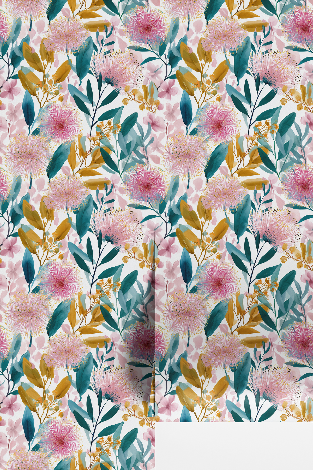 Pink Watercolor Garden