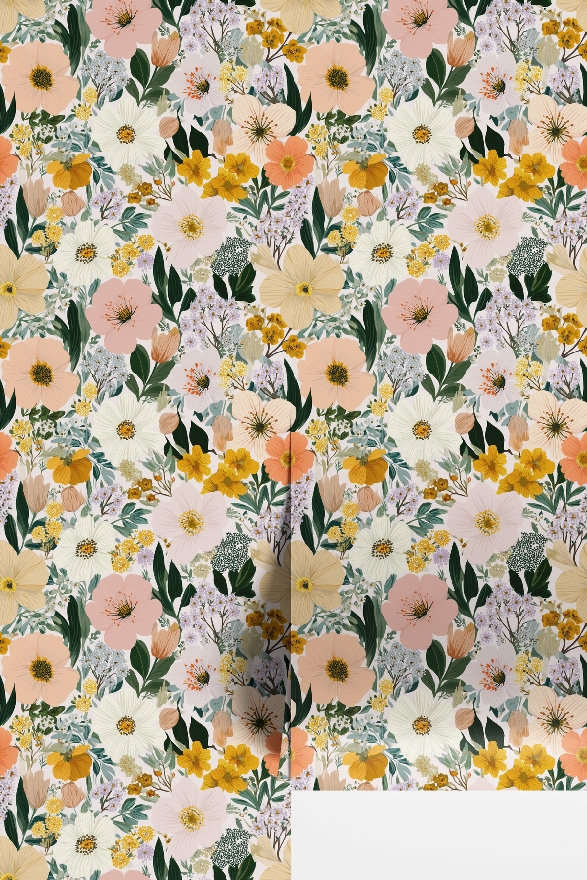 Pastel Wildflower Garden