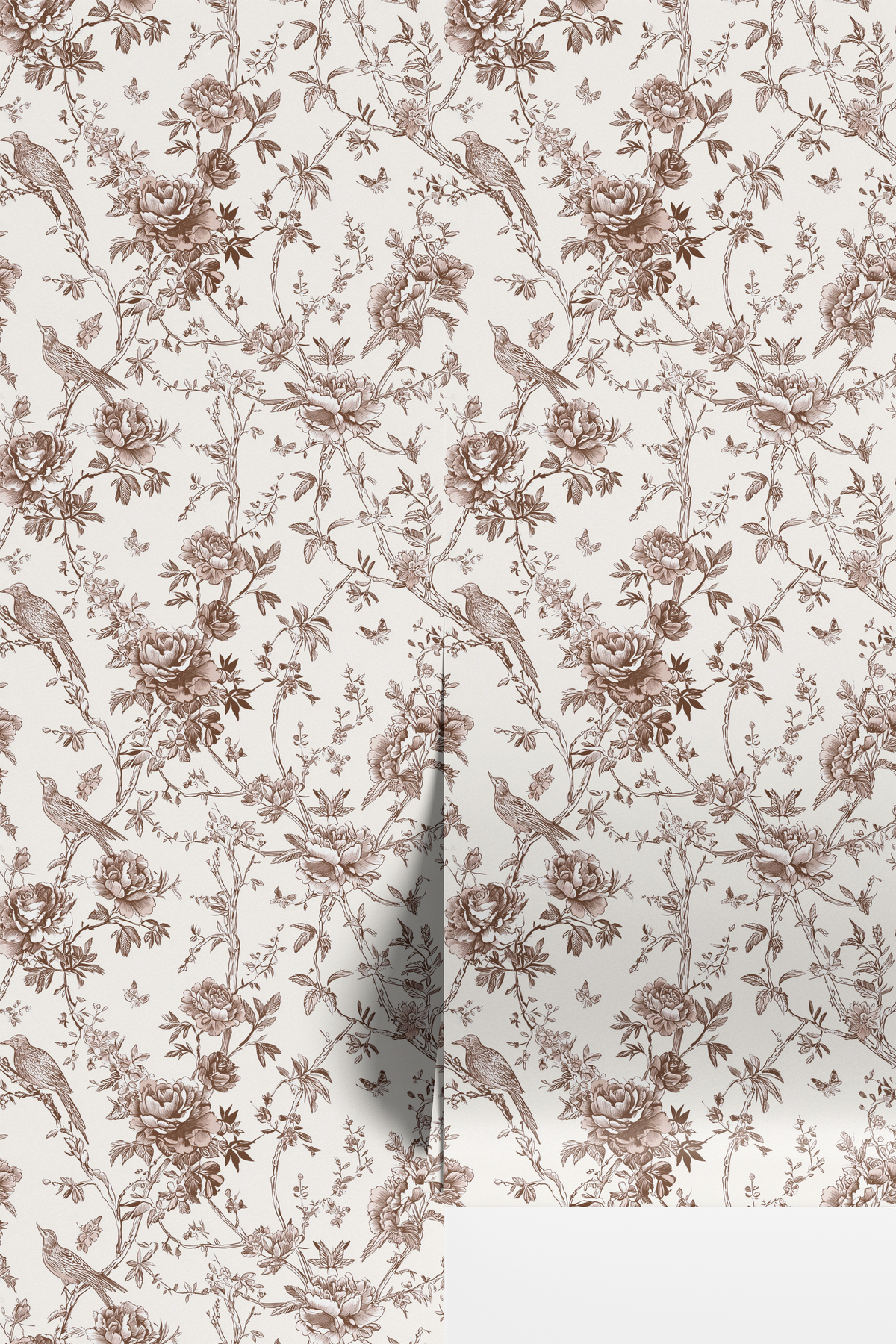 Chinoiserie Garden Birds - Brown