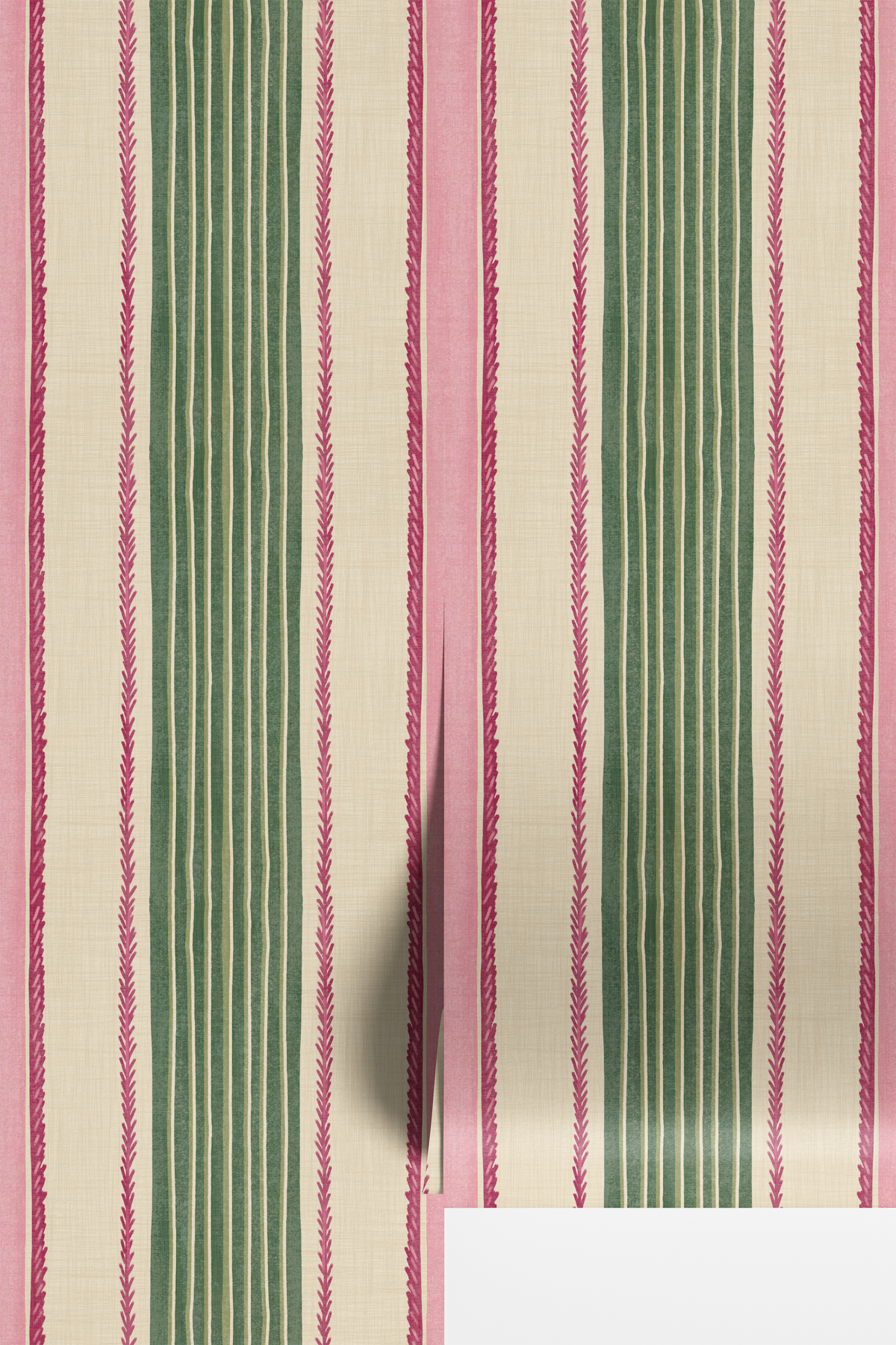 Green And Pink Ribbon Stripe