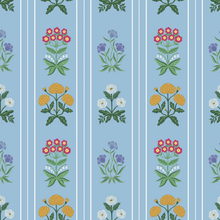  Rosemary Wallpaper in Blue X Kate Clay