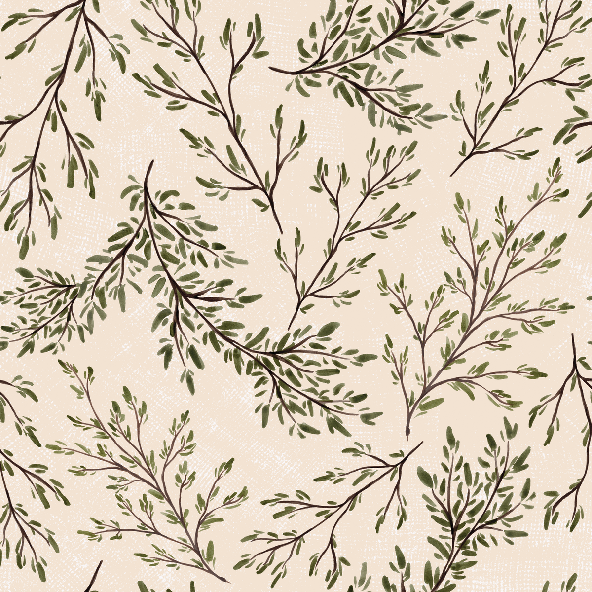 Rustic Leaf Branches - Cream