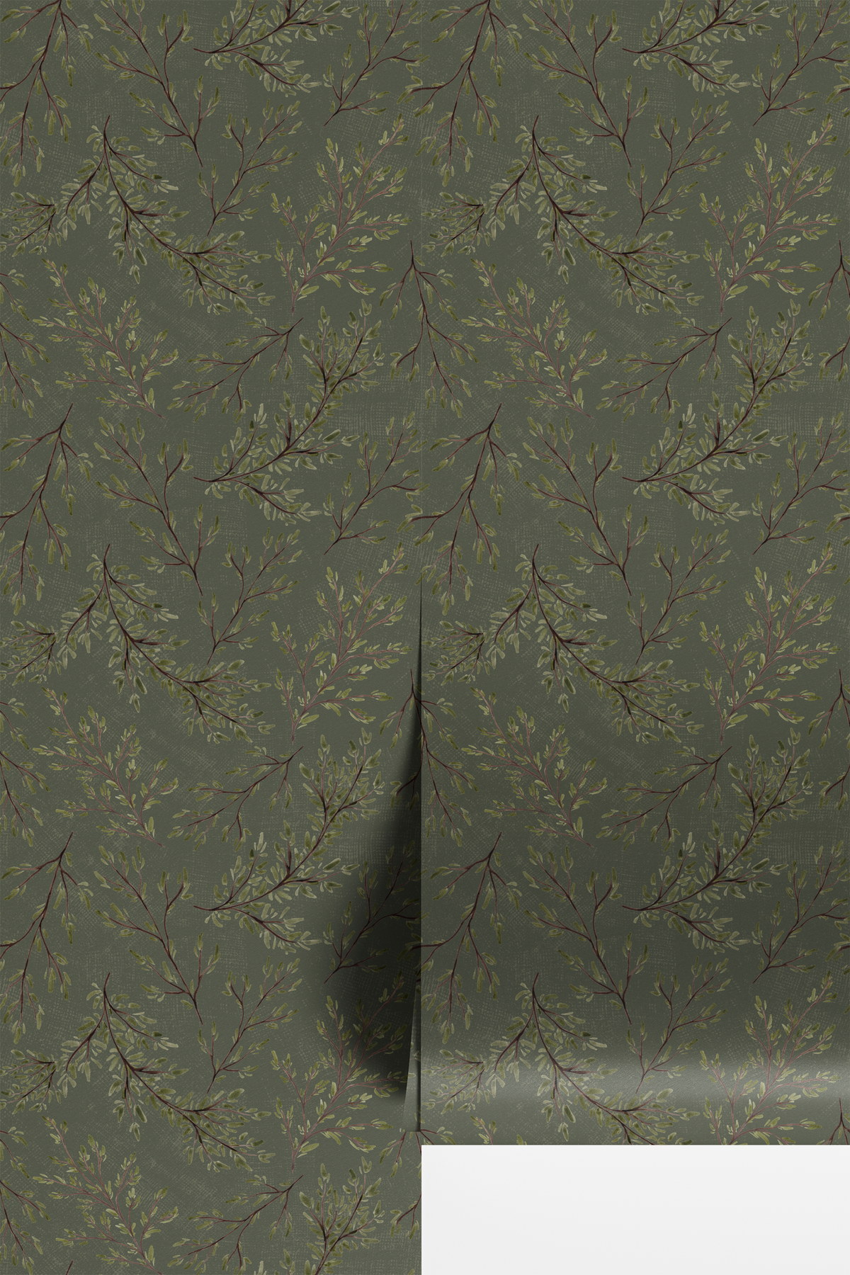 Rustic Leaf Branches - Olive
