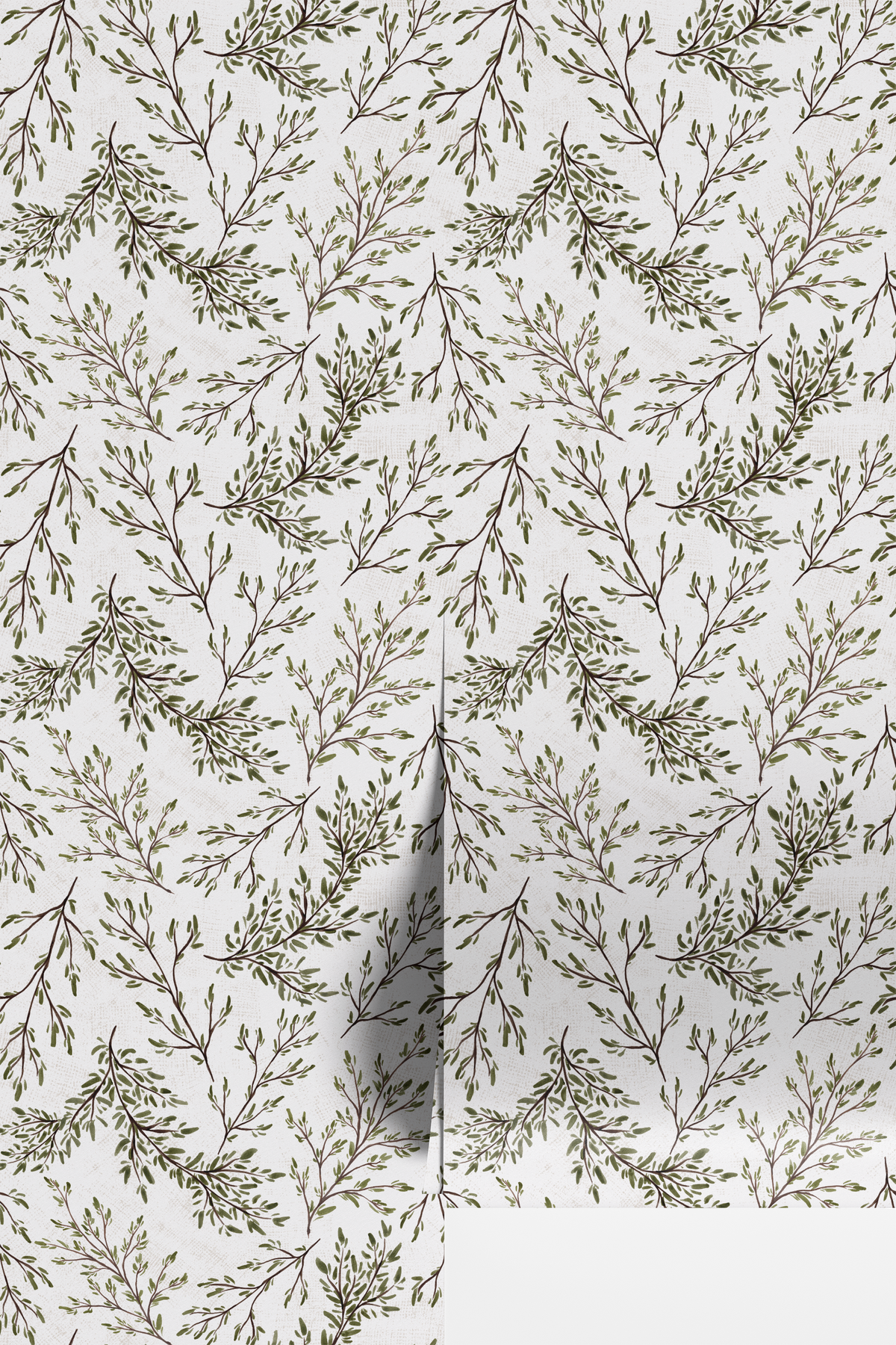 Rustic Leaf Branches - White