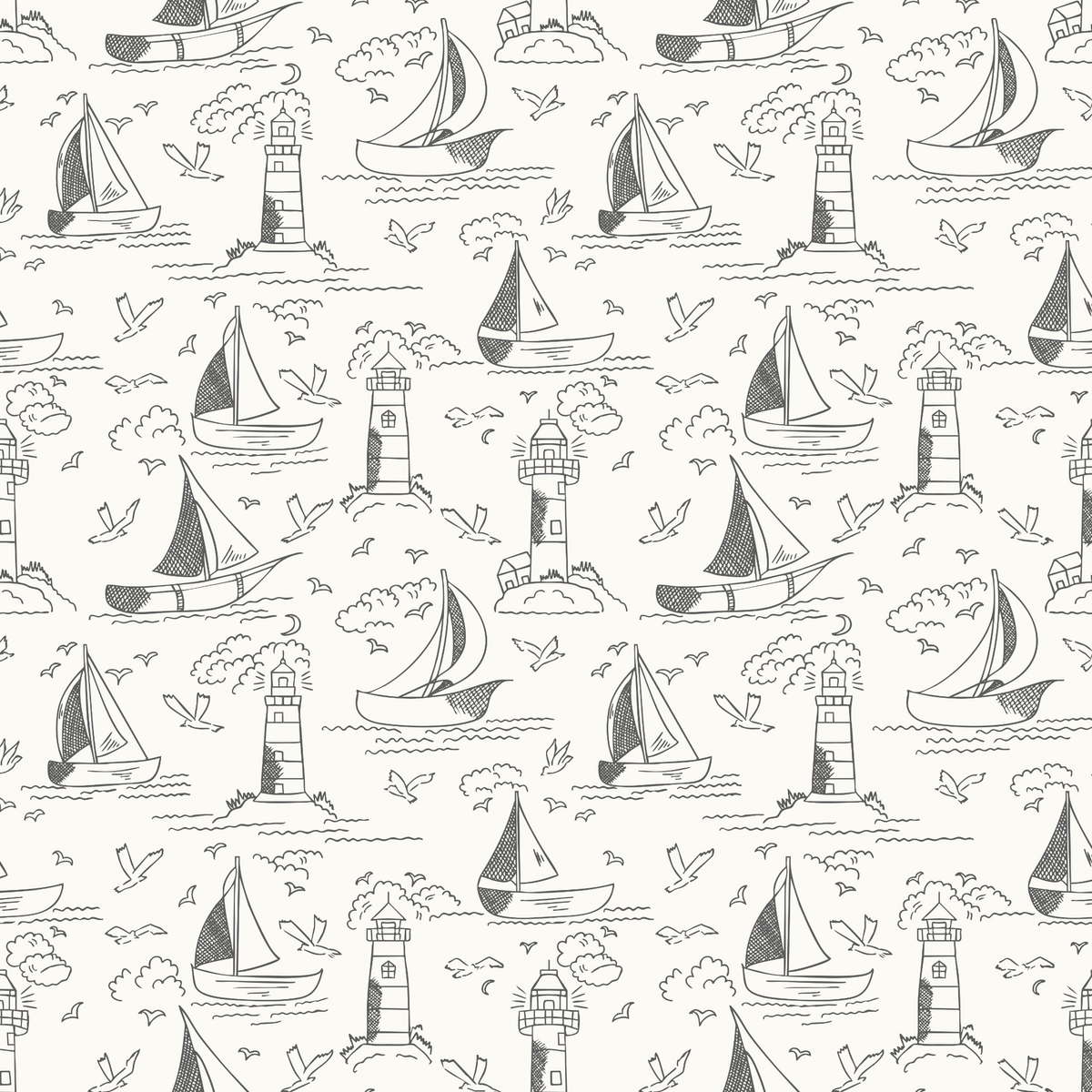 Sailboats - Grey
