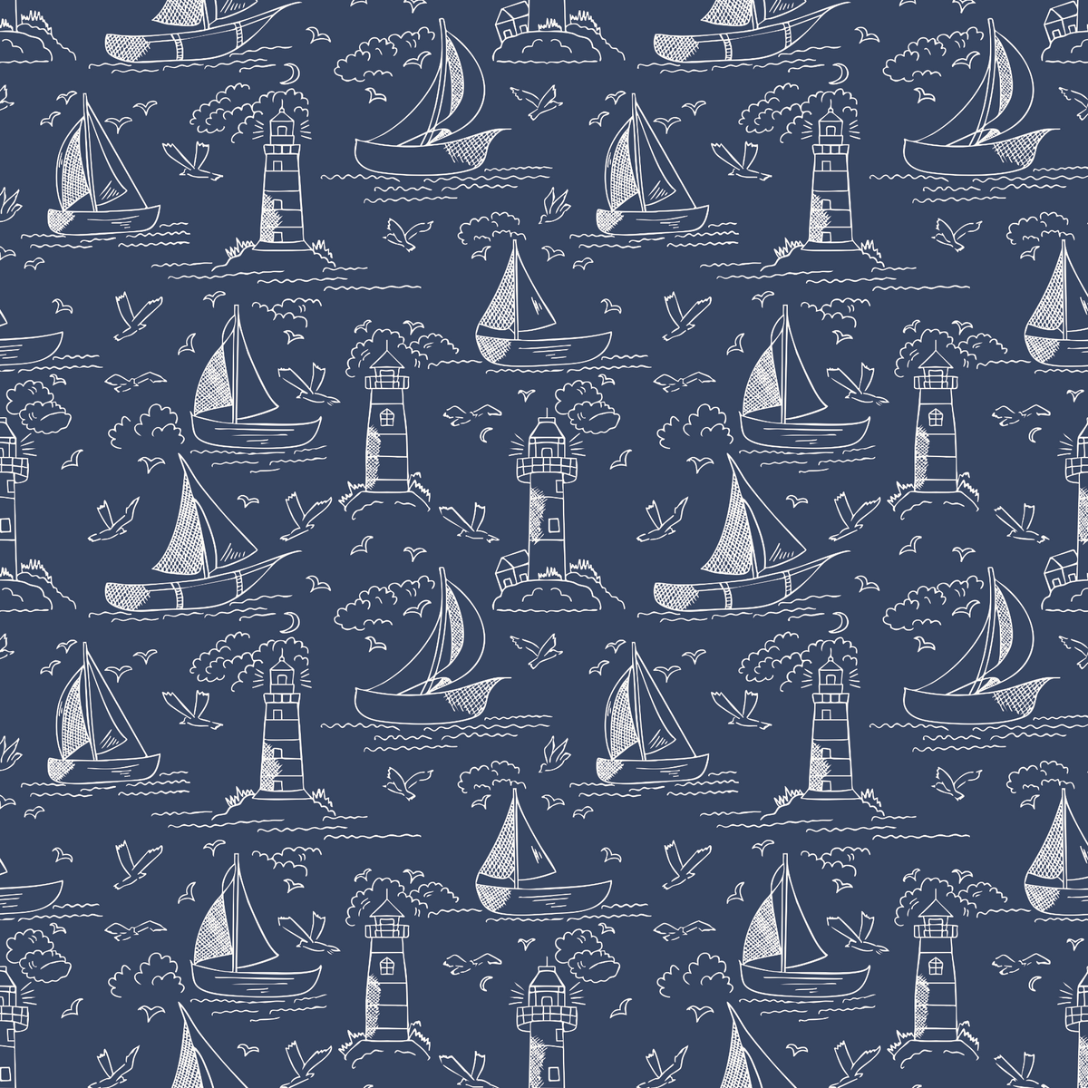 Sailboats - Navy