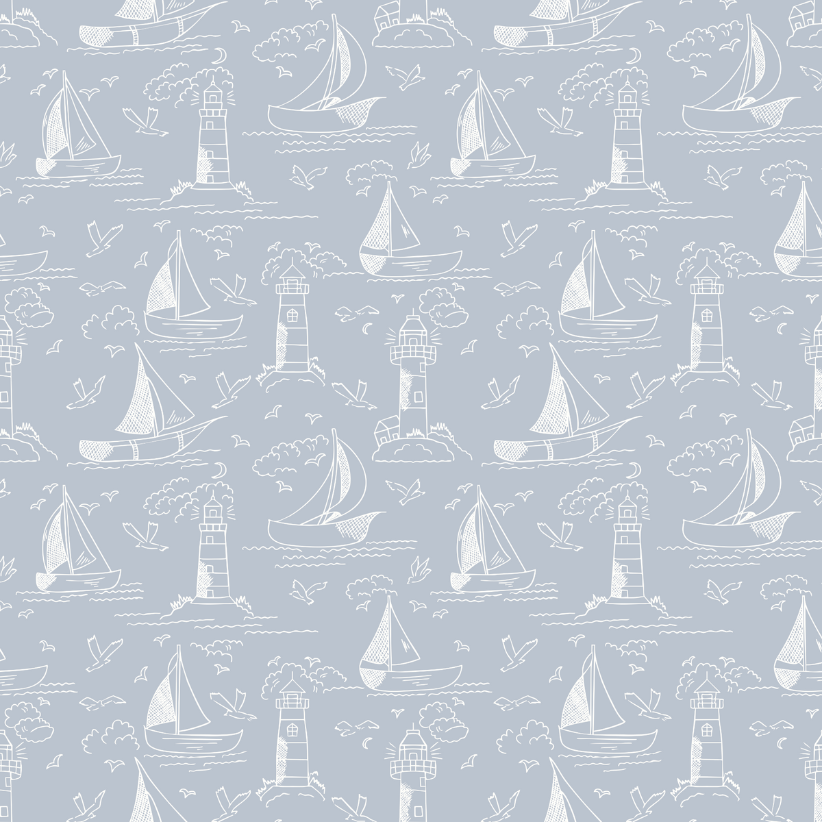 Sailboats - Sky Blue