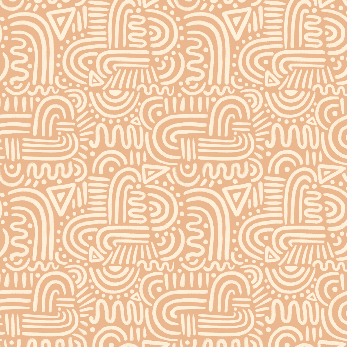 Southwest Boho Doodles - Sand Pink
