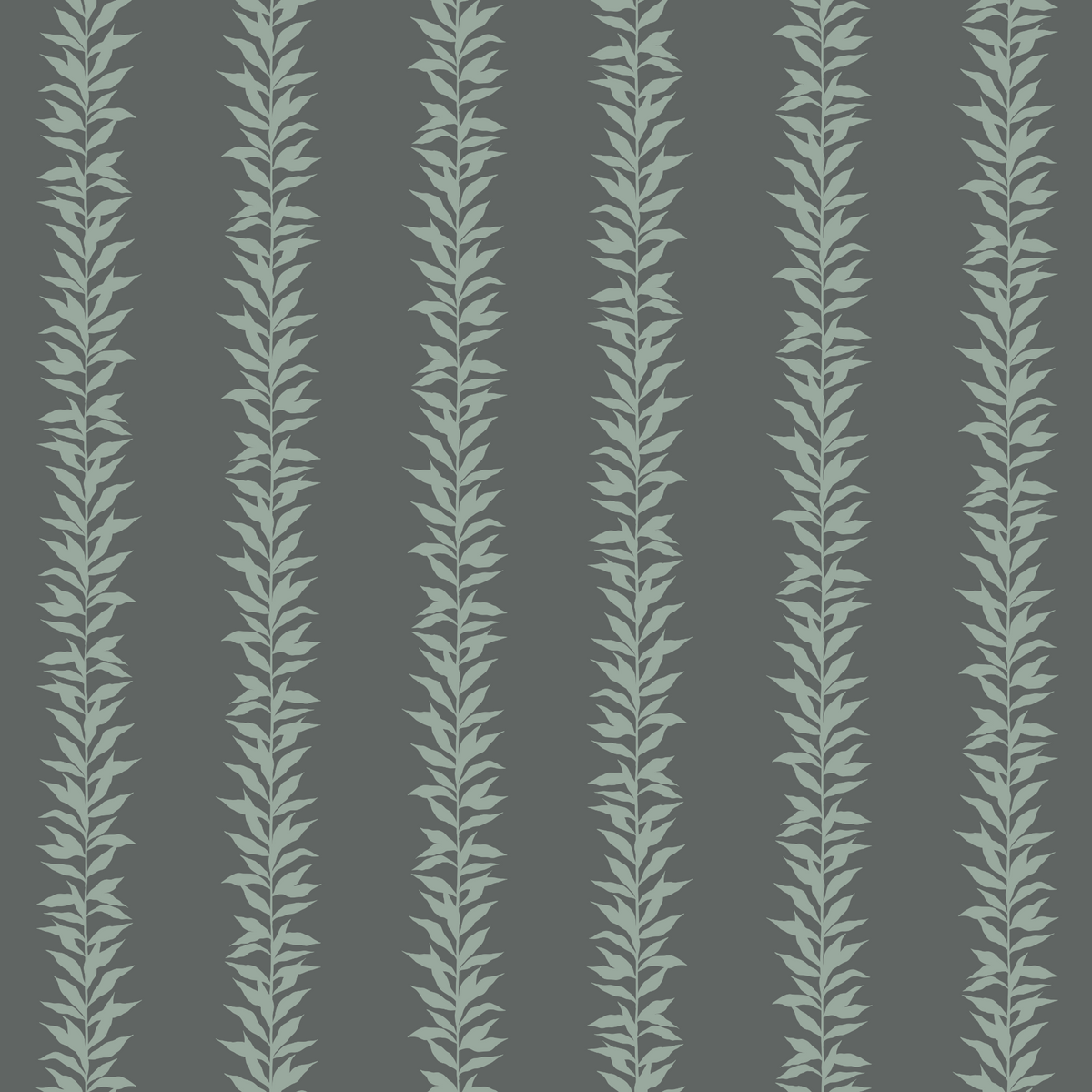 Simple Botanical Stripes - Forest Green