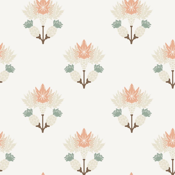 Vintage Garden Simple - Cream // by Papillon Patterns