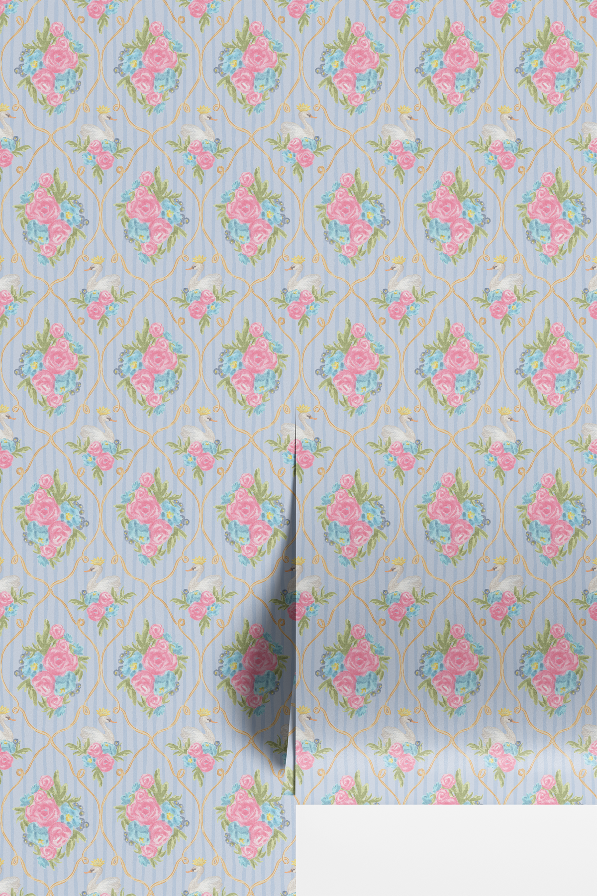 Sophie Floral Swan - Blue