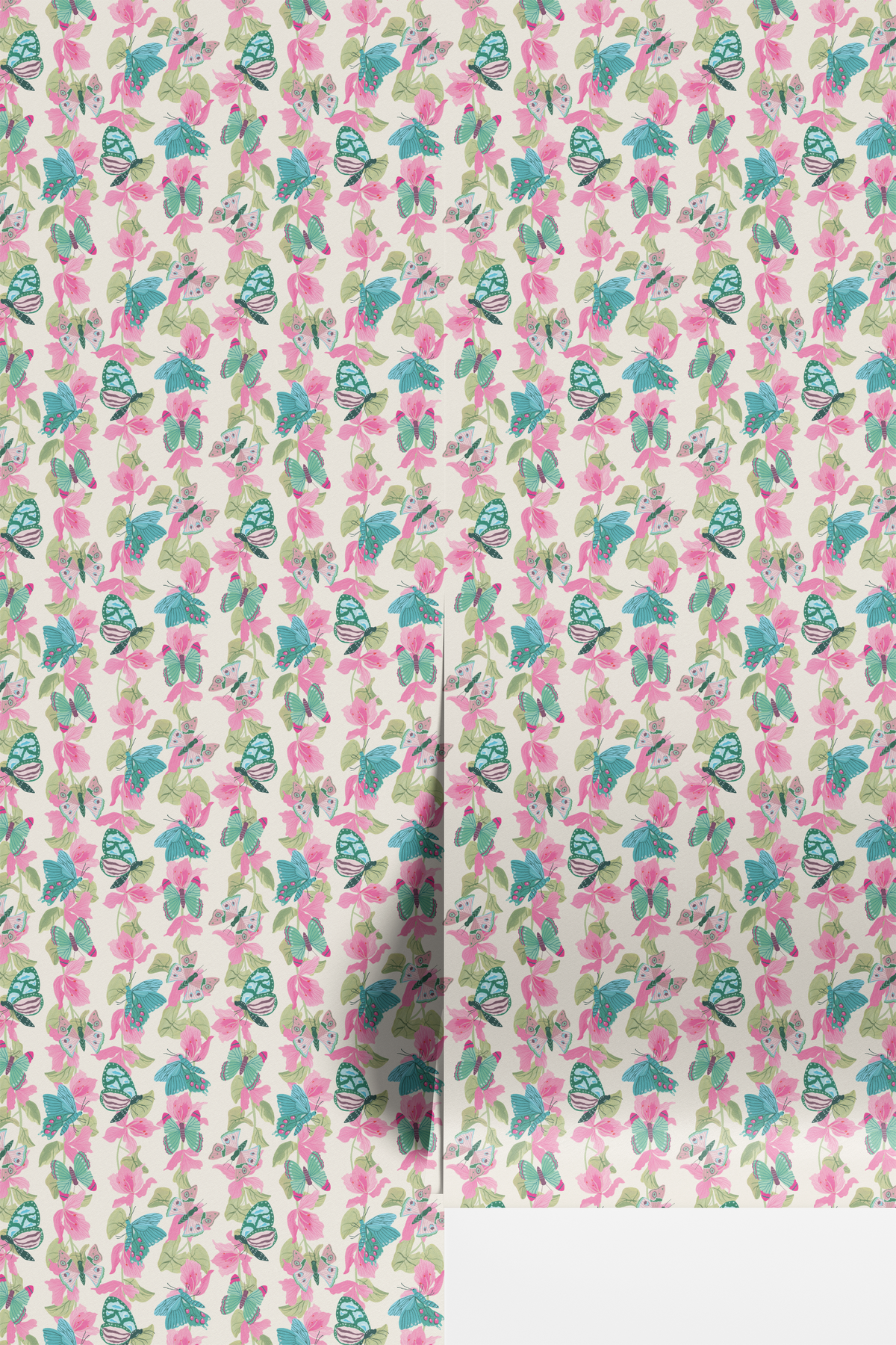 Spring Butterflies - Teal