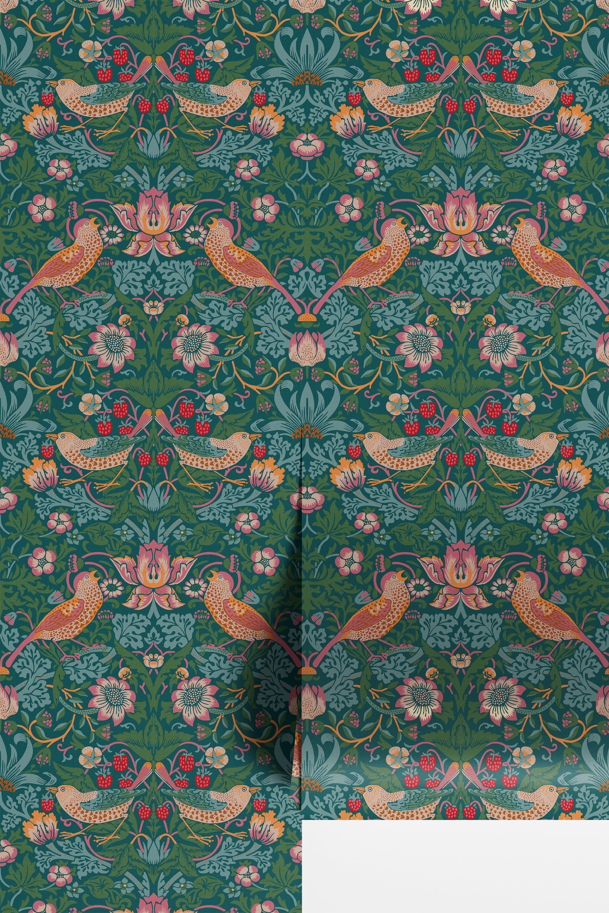 Strawberry Thief by William Morris - Teal