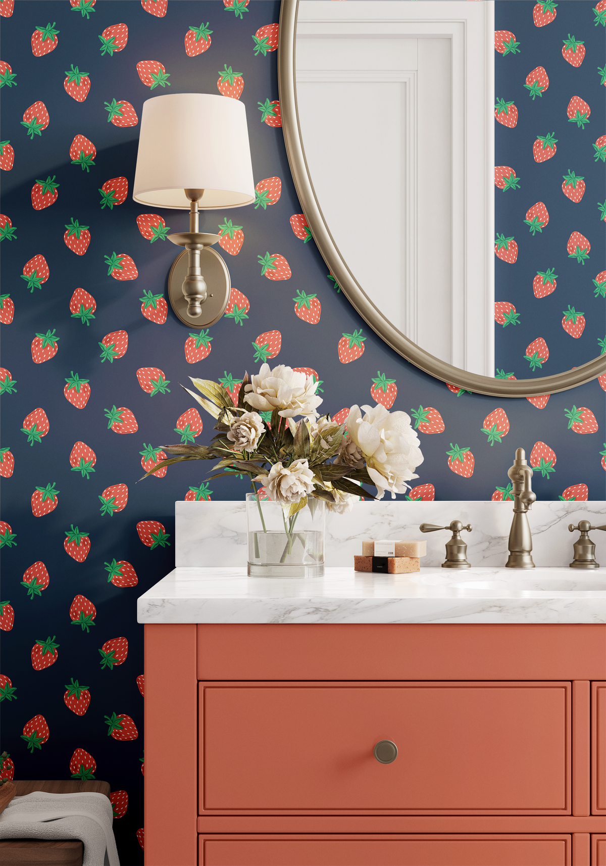 Strawberry Bliss - Navy