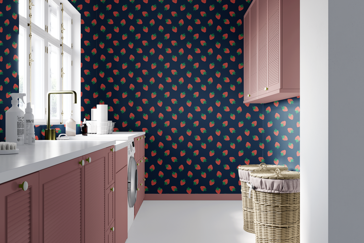 Strawberry Bliss - Navy