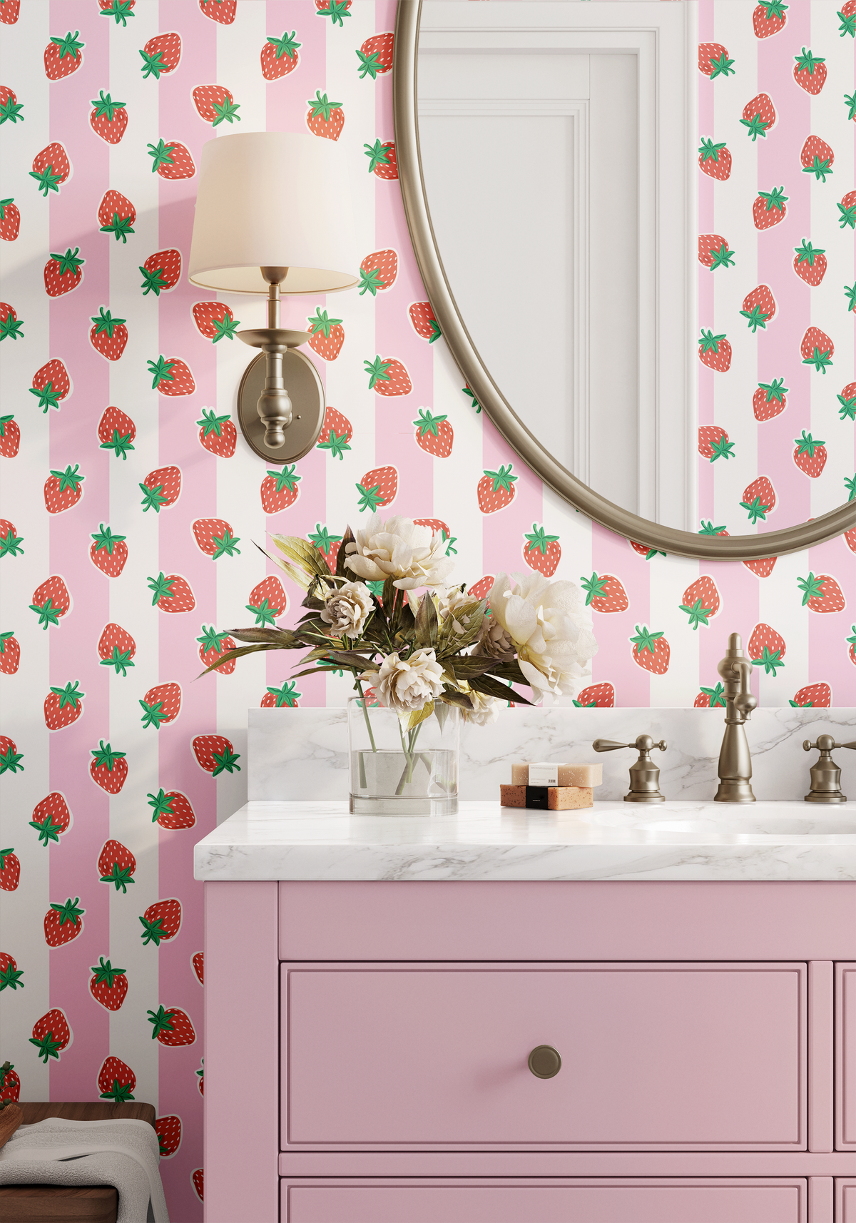 Strawberry Bliss - Pink Stripe