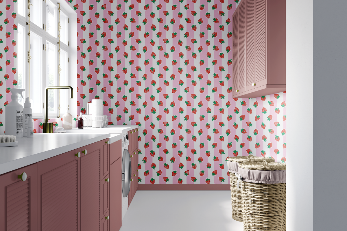 Strawberry Bliss - Pink Stripe