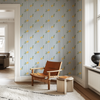 Zesty Stripe Wallpaper in Blue