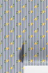 Zesty Stripe Wallpaper in Navy