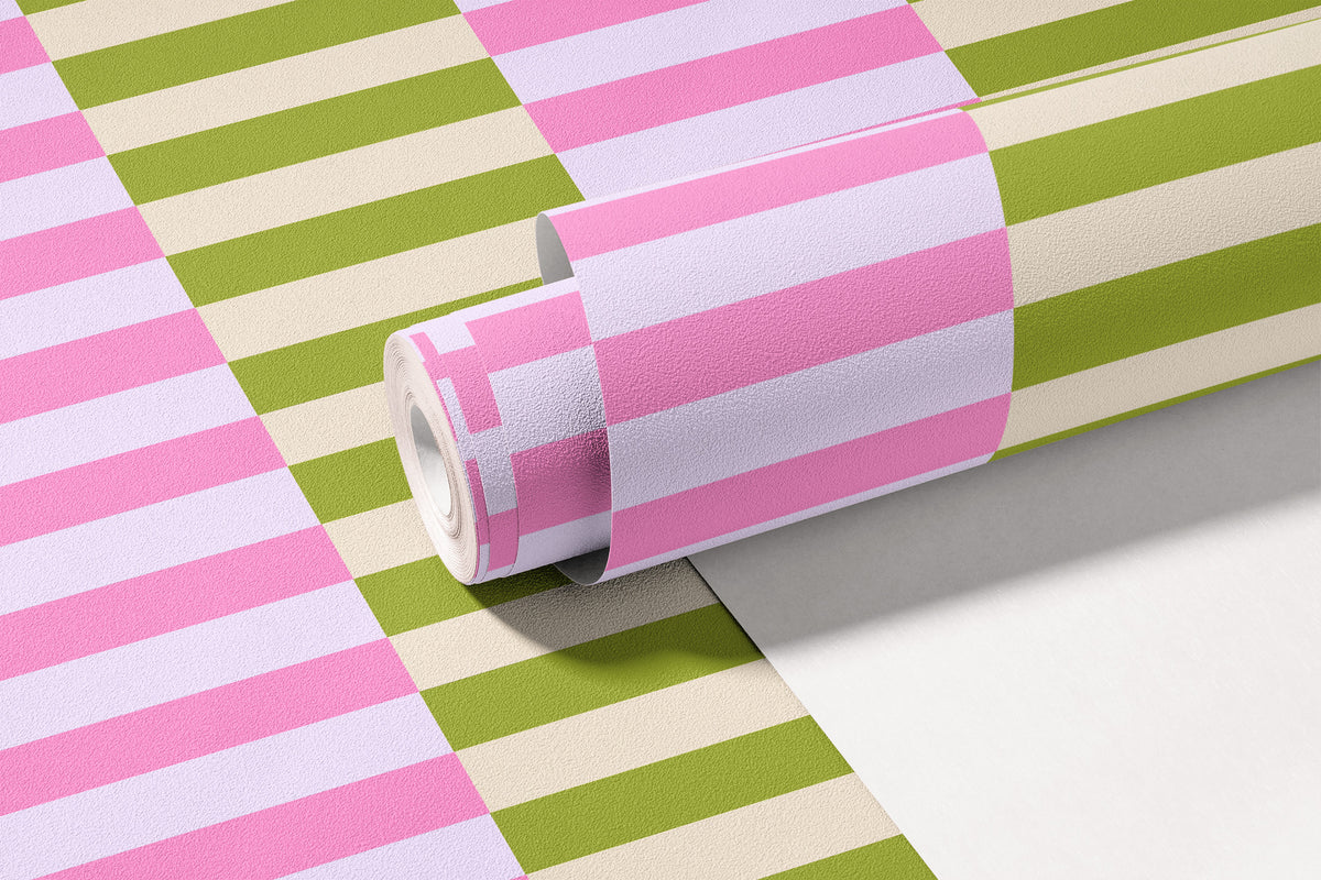 Pink &amp; Olive Stripes