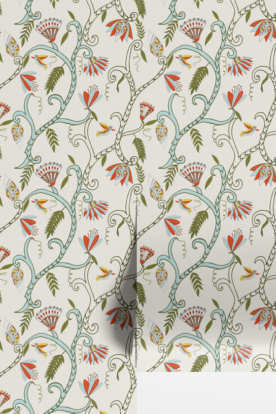 Swaying Trees Wallpaper X Quirky Paisley Design