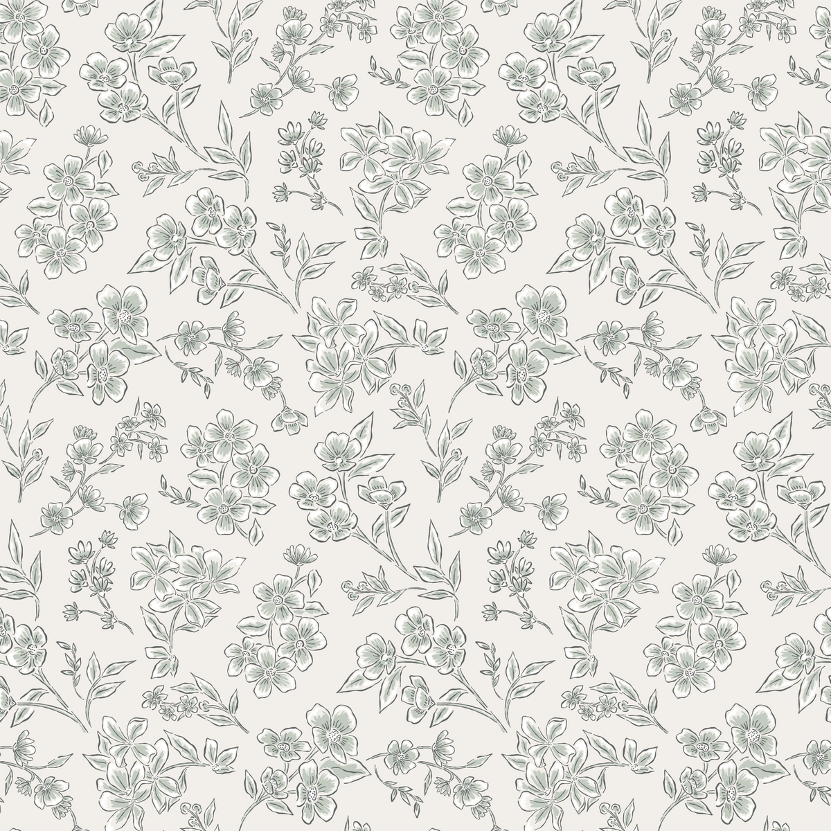 Sweet Briar Florals - Green