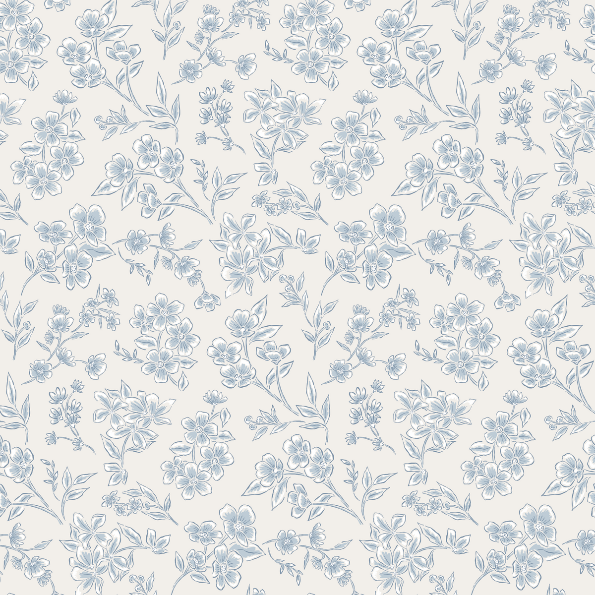Sweet Briar Florals - Blue