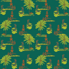 Bali Rice Fields Wallpaper in Teal by Jenna Hang